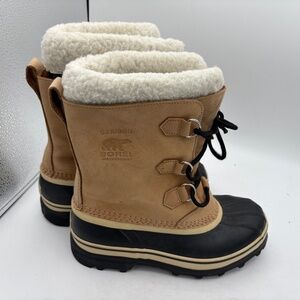 Sorel Tan and Black Winter Waterproof Snow Boots